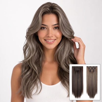 6-piece Clip-in Hair Extension Set