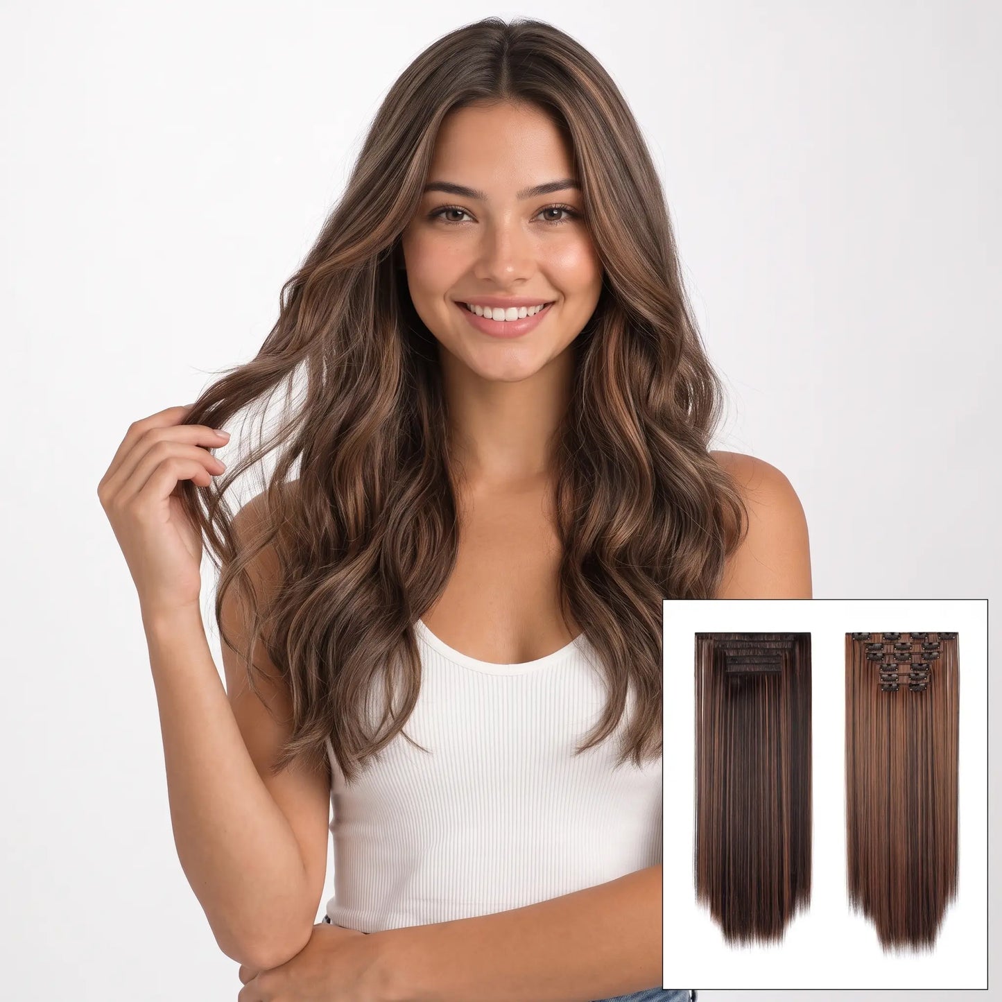 6-piece Clip-in Hair Extension Set
