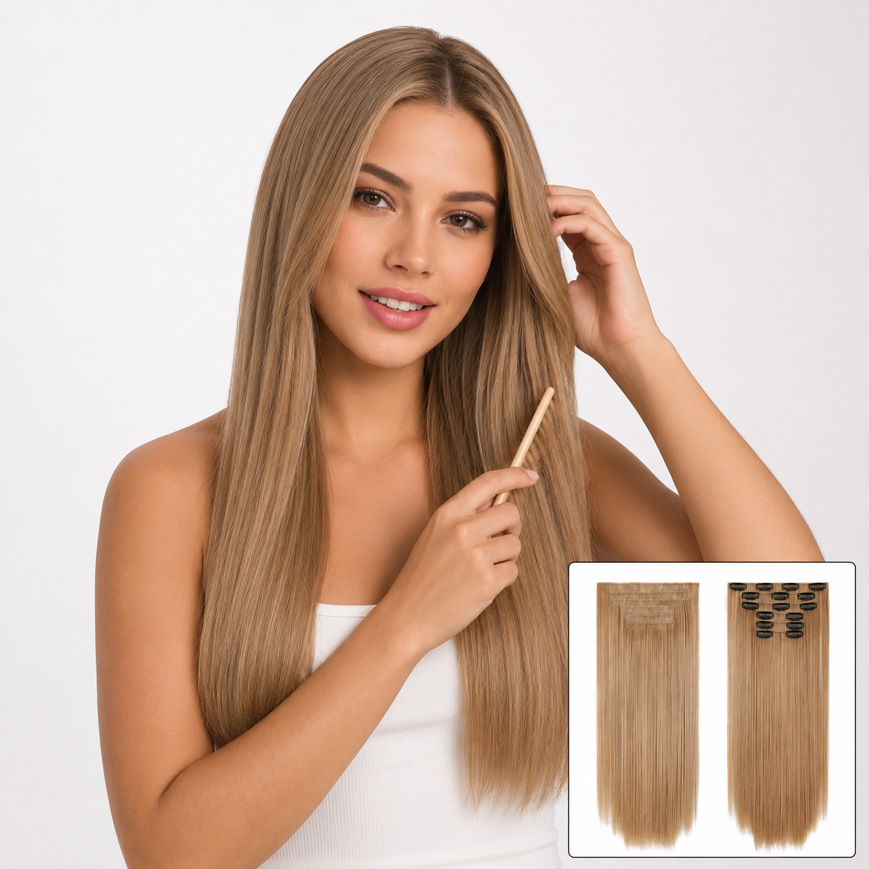 7-Piece Remy Human Hair Clip-Ins