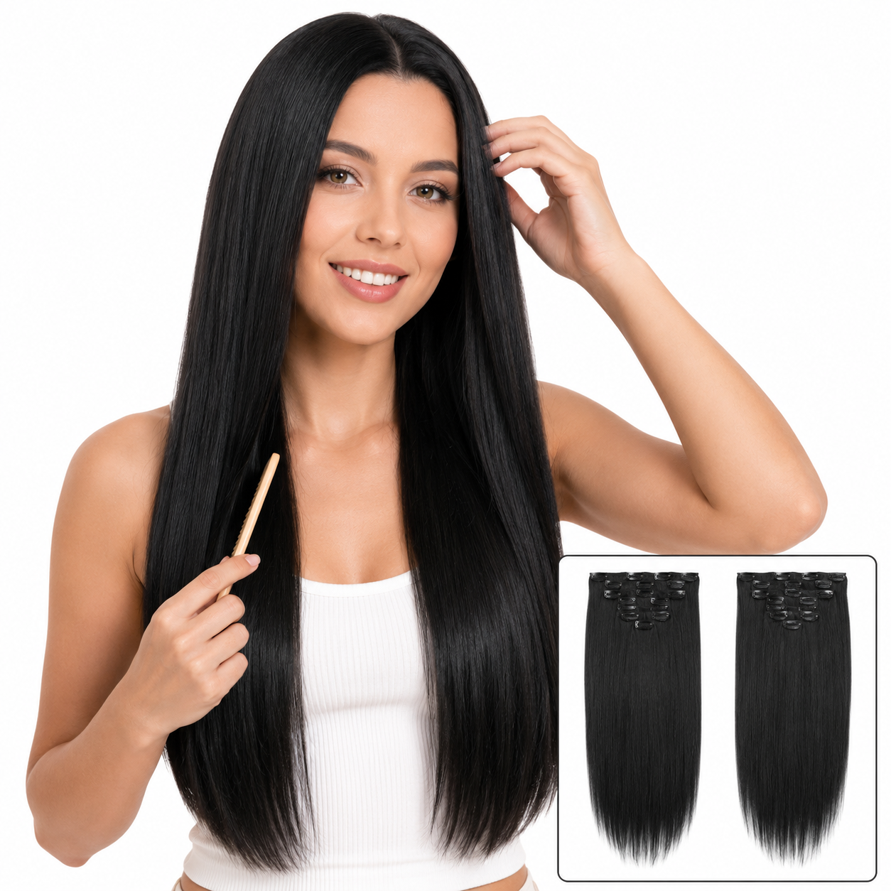 7-Piece Remy Human Hair Clip-Ins