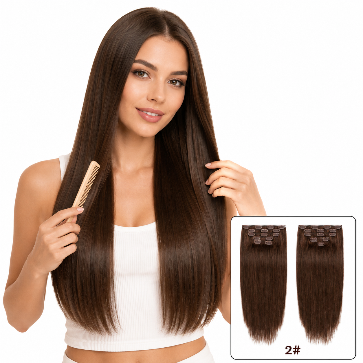 7-Piece Remy Human Hair Clip-Ins
