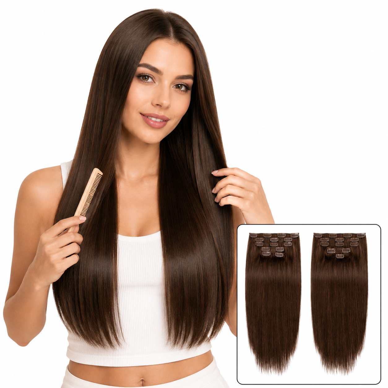 7-Piece Remy Human Hair Clip-Ins