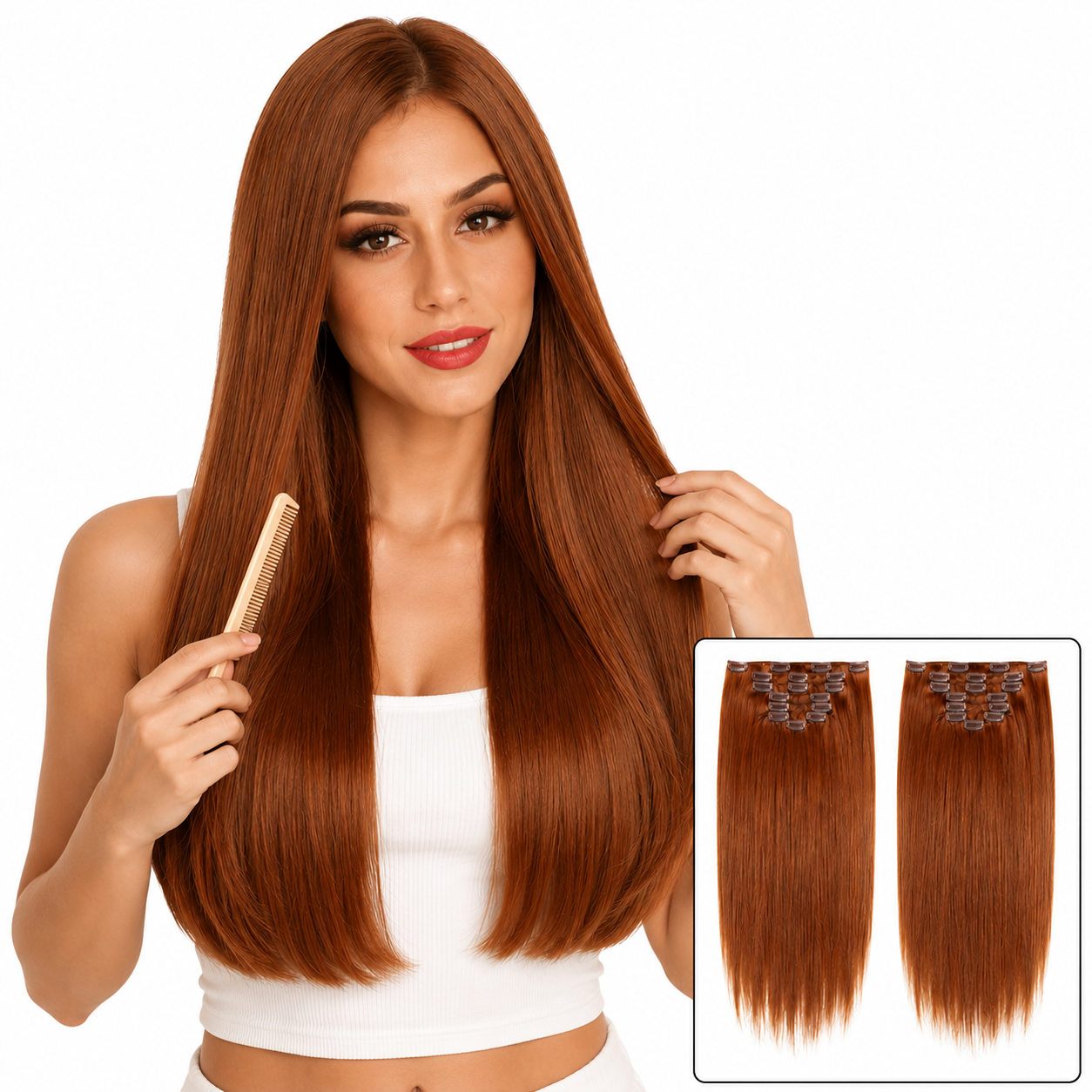 7-Piece Remy Human Hair Clip-Ins