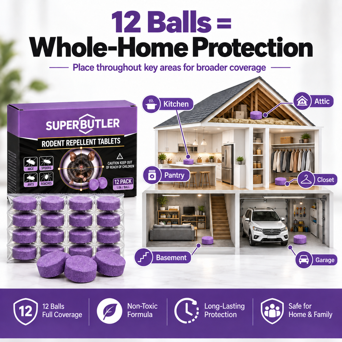 Mirave's SuperButler Rodent Repellent Tablets